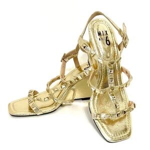 NEW 🔥Mix No. 6 Gold Studded Heels